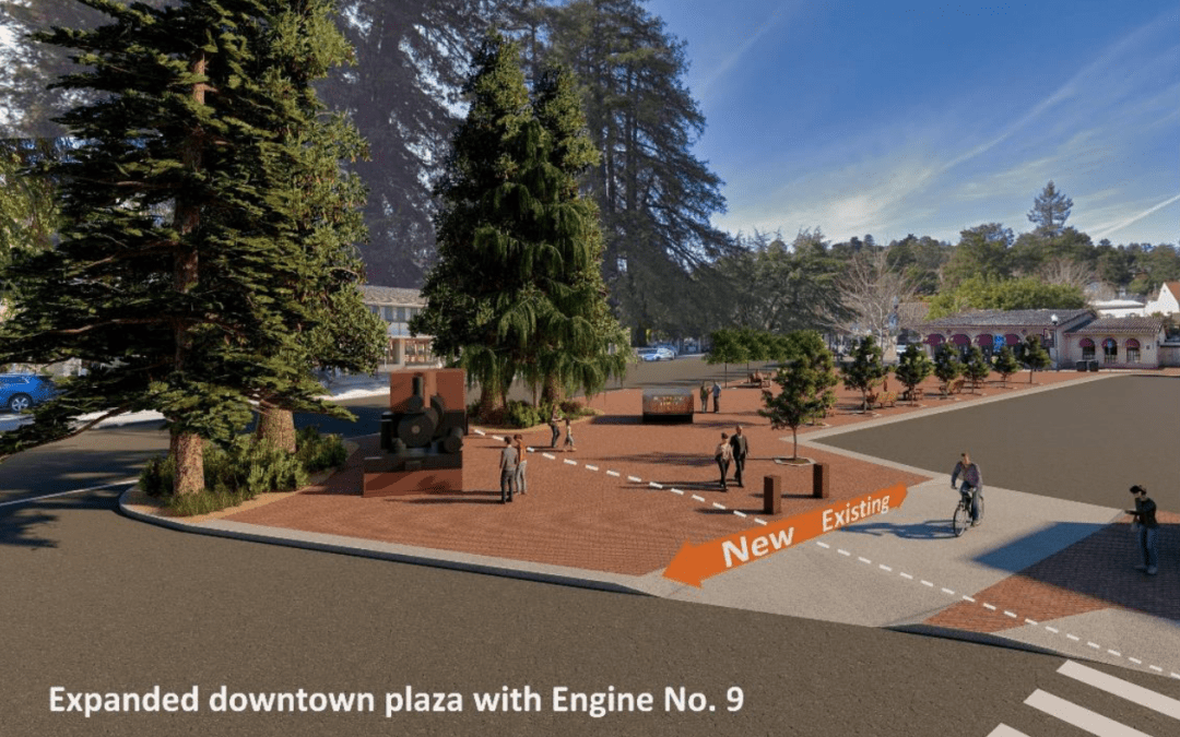A Coalition of Creative Mill Valley History and Train Buffs Hopes to Expand Plaza to Include the Historic Engine No. 9 – Here’s How You Can Support Them