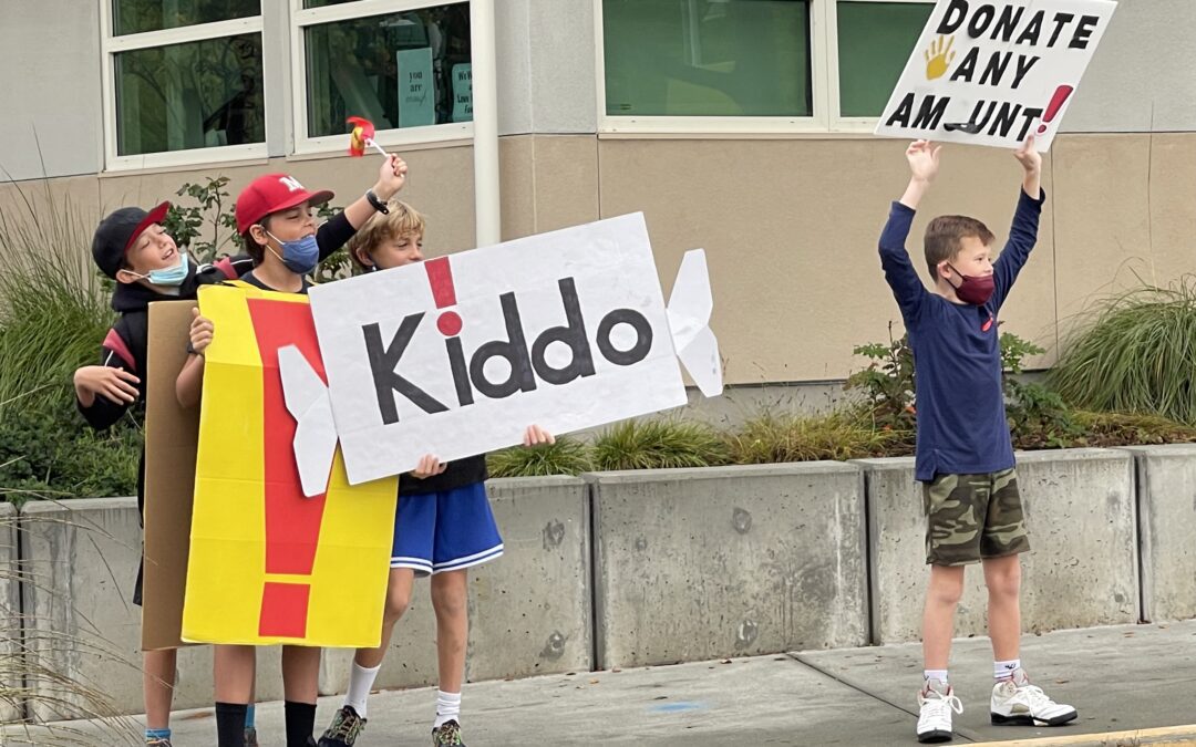 Kiddo! Touts 40 years of Funding Arts Education in Mill Valley Public Schools, Deploys Its Distinctive Thermometers to Track Fundraising Progress