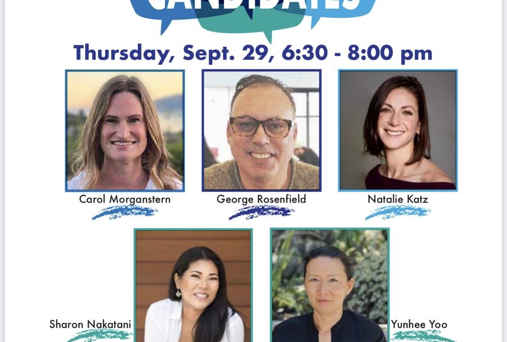 League of Women Voters, Mill Valley PTA Council to Host Forum For Five Candidates Vying for Three Slots On MVSD Board of Trustees – Sept. 29, 6:30-8pm