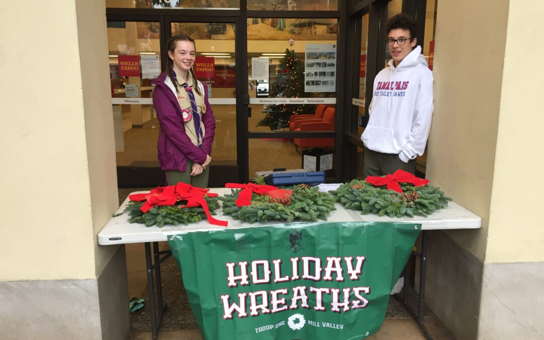 Mill Valley Troop 1 Boys Scouts Launch Annual Wreath Sale drive – Nov. 26-27, Dec. 3-4