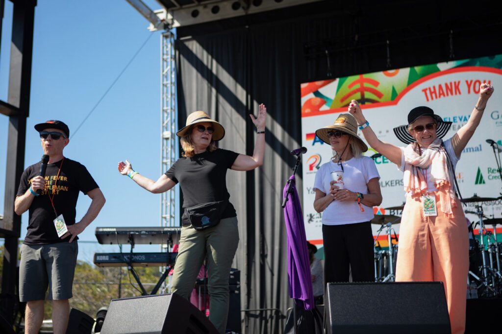 The MV Chamber team on stage at 2023 Mill Valley Music Fest.