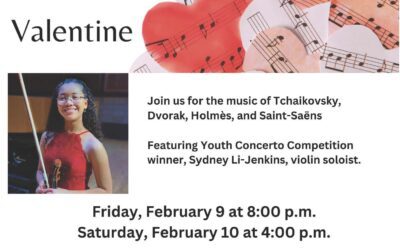 Mill Valley Philharmonic Presents ‘A Musical Valentine,’ With Music From the Likes of Tchaikovsky, Dvorak & Much More – Feb. 9-10