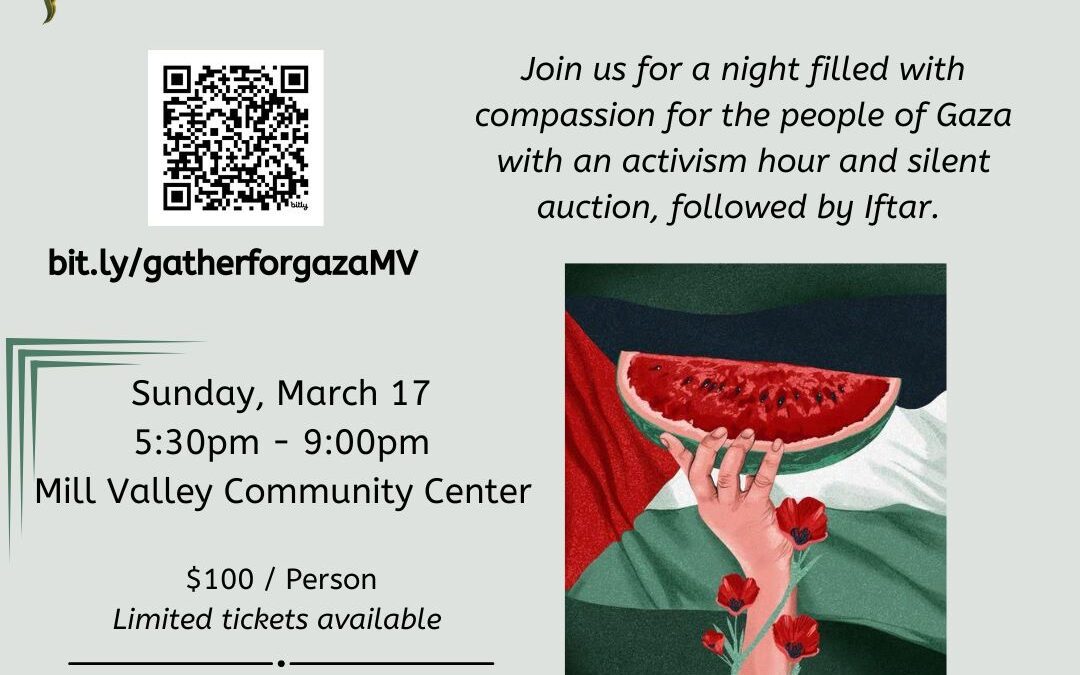 Local Residents Host ‘Gather for Gaza,’ a Fundraiser for Humanitarian Aid – Sunday, March 17th at the MV Community Center, 5:30-9pm