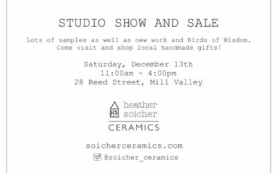 Heather Soicher Ceramics Hosts a Studio Show and Sale! Saturday, Dec. 13th, 11am-4pm at 28 Reed Street!